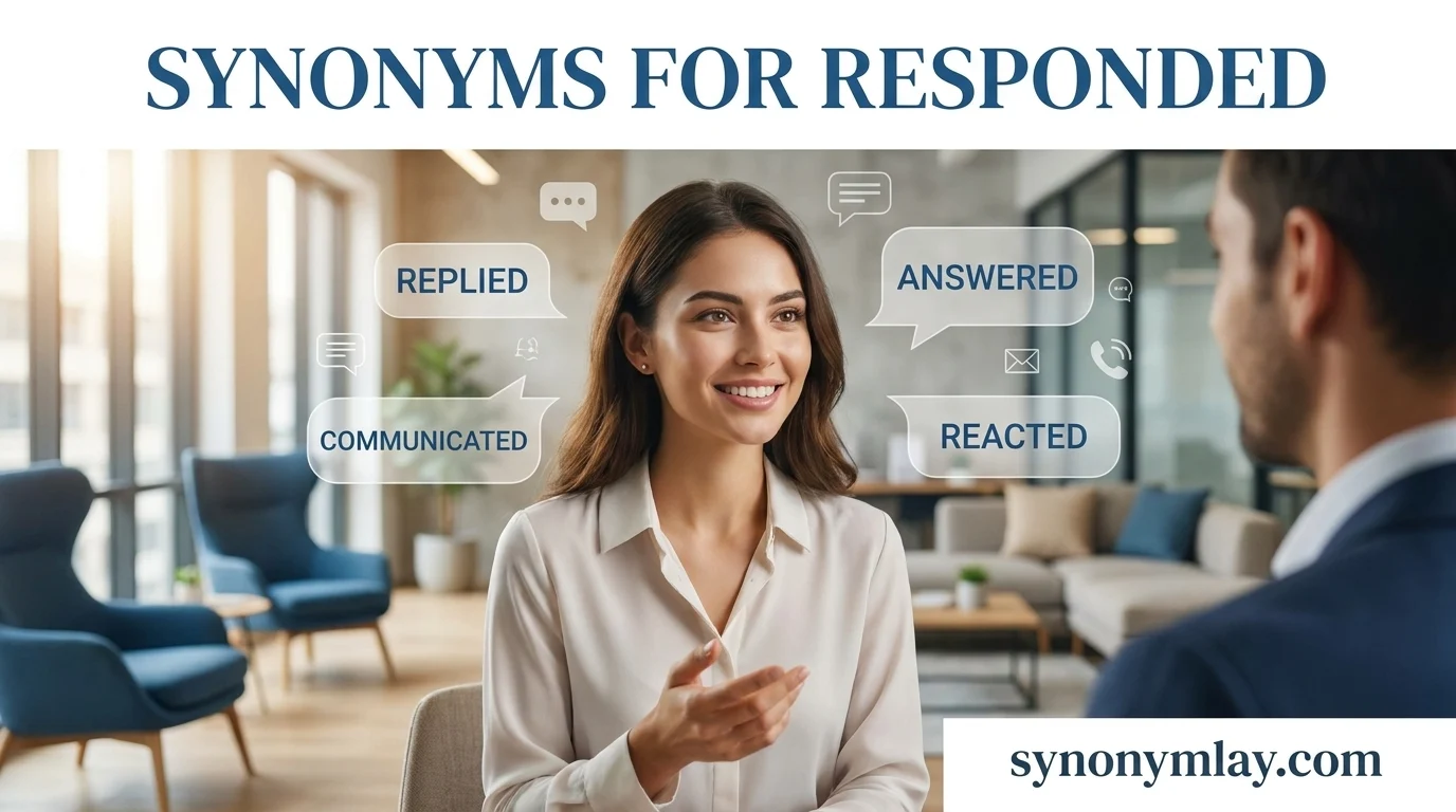 Synonyms for Responded