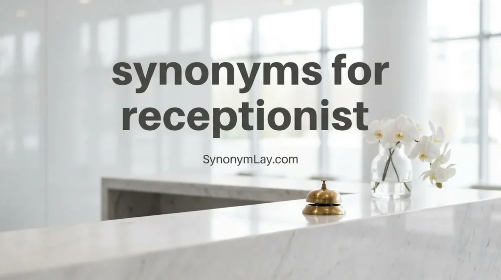 Current image: synonyms for receptionist