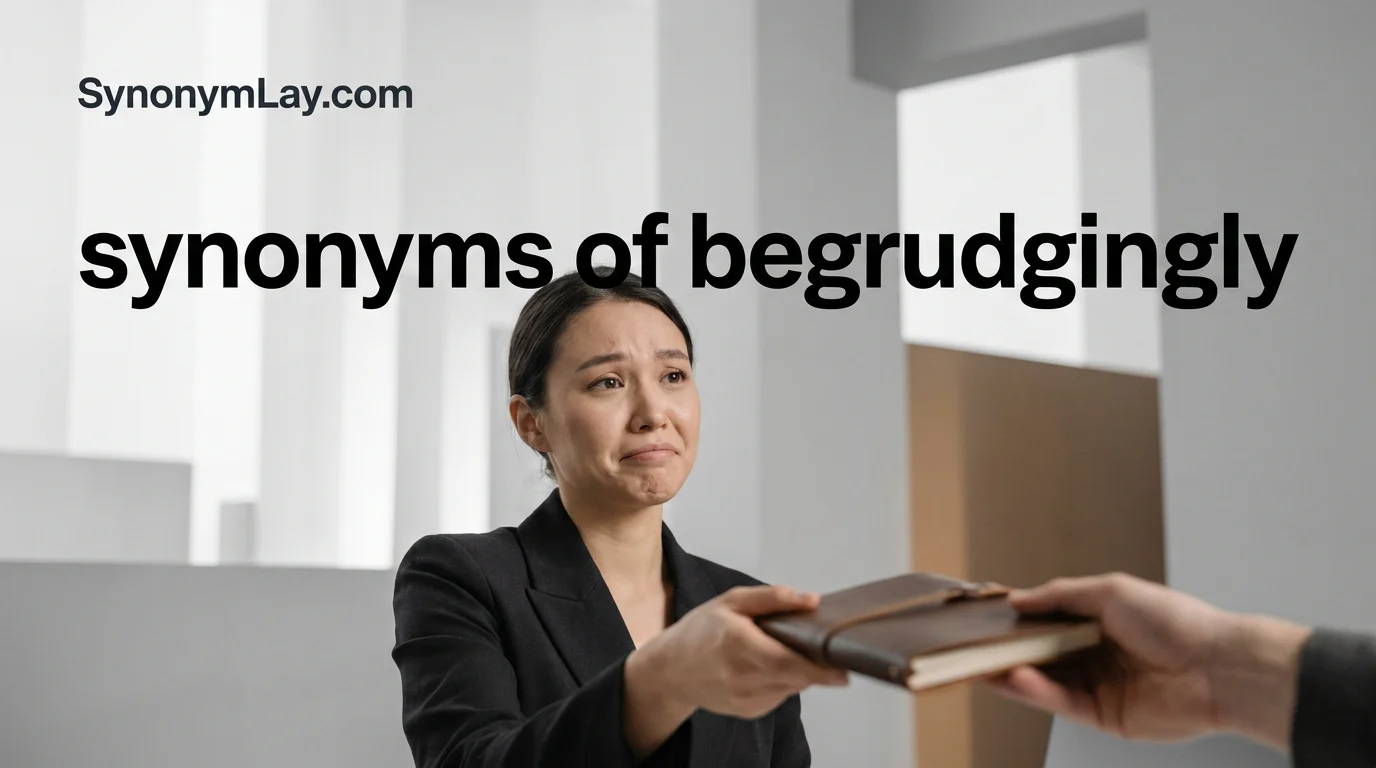 Synonyms of Begrudgingly